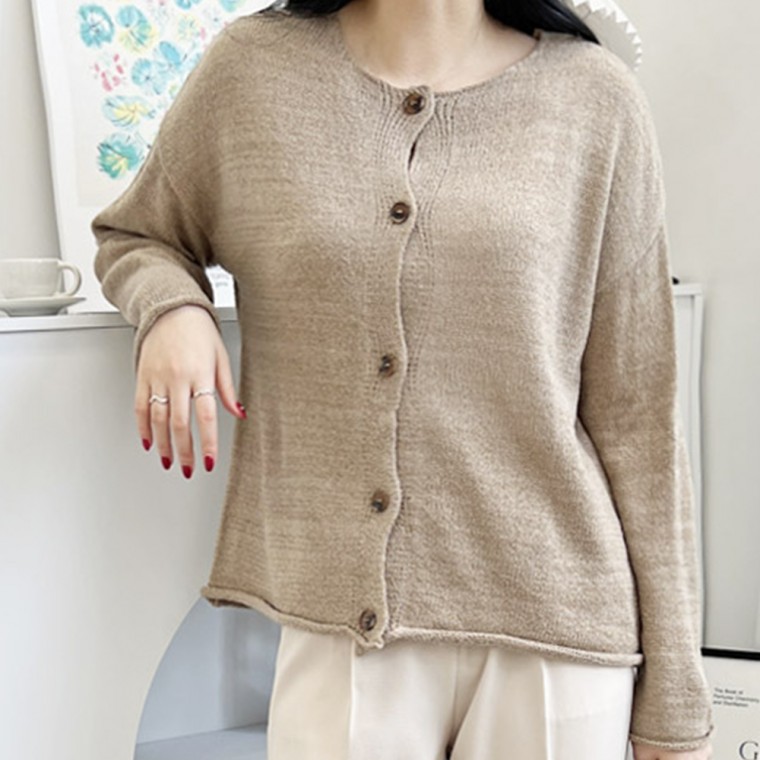 Áo cardigan dài tay bé gái nữ mùa xuân thu cơ bản cơ bản giản dị hàng ngày đáng yêu xuyên thấu áo khoác ngoài thời trang đáng yêu