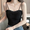 Áo ống, ren, crop top nữ tính, tank top, tank top, không tay