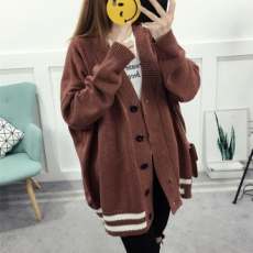 Áo cardigan dệt kim đan gân xoắn thông thường dành cho nữ WS-CD02