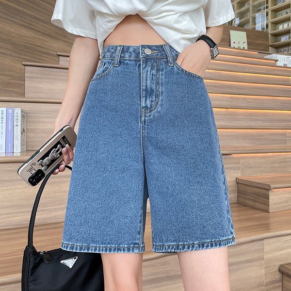 Quần short denim nữ thời trang cơ bản LK-TS12