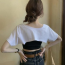 Áo thun crop top tay ngắn dáng rộng nhiều lớp hot crop box