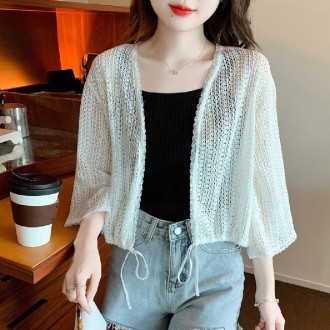 Áo cardigan dây 3/3 dáng rộng LL-O123