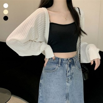 Áo len cardigan nữ chất liệu mỏng mát mẻ mùa hè Bolero