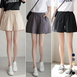 Một chiếc quần ngắn có dây buộc mùa hè vừa vặn dành cho nữ Quần short nữ Quần cotton có dây buộc nữ