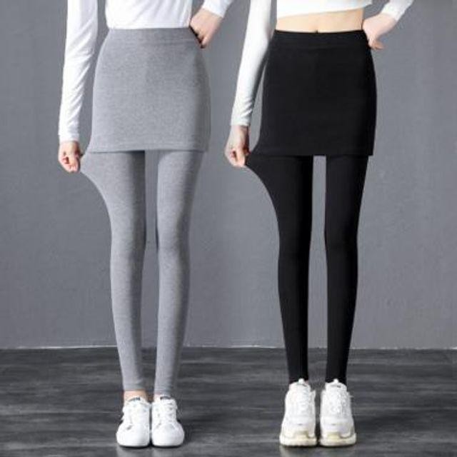 LEGGINGS Quần legging Váy Chiggings tích hợp