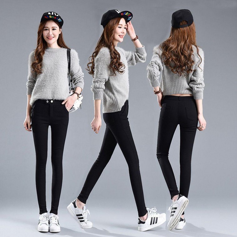 Quần bó, quần dài, quần legging, thông thường, vớ, co giãn, tất cả các mùa