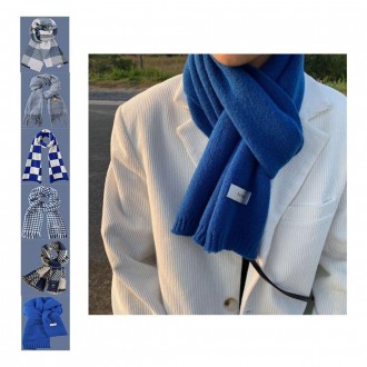 Khăn quàng cổ nữ Blue Series Check Muffler Petite Winter