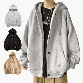 Áo khoác có mũ trùm đầu của Jayden Áo hoodie dài tay có mũ trùm đầu có khóa kéo