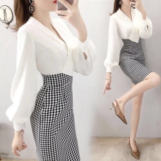 Romi Holly Suit nữ cao cấp hai tông Midi One Piece 558