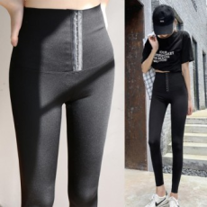 Quần legging cạp cao chỉnh mỡ bụng thon gọn vừa vặn dây đeo bụng