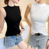 Áo tank top nữ nửa cổ co giãn mềm mại kiểu dáng cơ bản