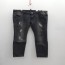 F1256 size 28 denim rách rách jeans rách denim đen skinny