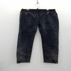 F1339 Quần jean denim màu đen wash dầu cỡ L