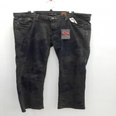 F1271 size 32 quần jeans denim wash dầu màu đen