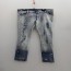 F70316 Quần jean denim hai tông màu rách ngọc trai skinny