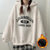 Áo hoodie có khóa kéo nửa bên in chữ thời trang dành cho nữ LK-T010