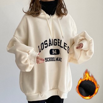 Áo hoodie có khóa kéo in chữ 1 màu dành cho nữ LK-T010