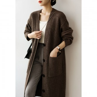 Romi Holly Thu Đông Size Lớn Áo Len dáng Rộng Áo Len Cardigan 326