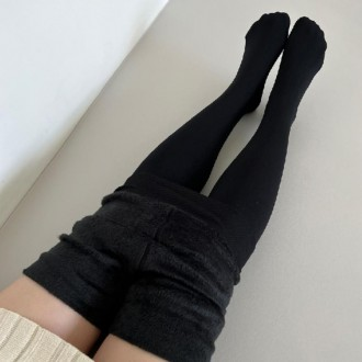 1 Máy Tính Màu Đen/Màu Be Yuval Ấm Áp Nữ Mùa Đông Quần Legging Chewy Cách Nhiệt Thô Tục Lót Độ Đàn Hồi Vớ