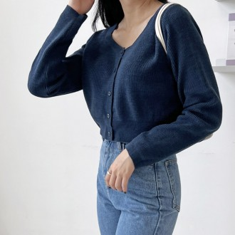 Áo Bé Gái Áo Cardigan Dài Tay Mùa Xuân, Mùa Thu Điểm Họa Tiết Hàng Ngày Đáng Yêu Thời Trang Nhân Viên Văn Phòng Sinh Viên Crop Đan Áo Khoác Ngoài