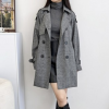 Phụ Nữ Cô Gái Trench Coat Hàng Ngày Đáng Yêu Nhân Viên Văn Phòng Sinh Viên Rãnh Họa Tiết Kiểm Tra Điểm Đám Cưới Khách Nhìn Giao Mùa Xuân Thu Áo Khoác Ngoài