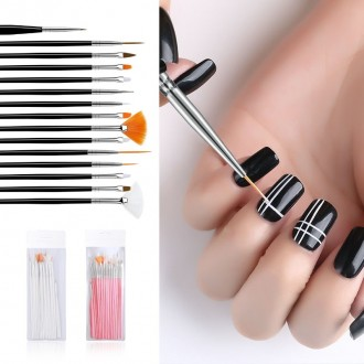 Bộ nail 15 cọ độc quyền, tự chăm sóc móng, làm móng gel, móng chân, vật liệu vẽ móng