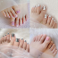 Aurora pedi tip 24 chiếc đầu kim loại pedi tip nối dài móng tay hợp thời trang nail tip người nổi tiếng tip