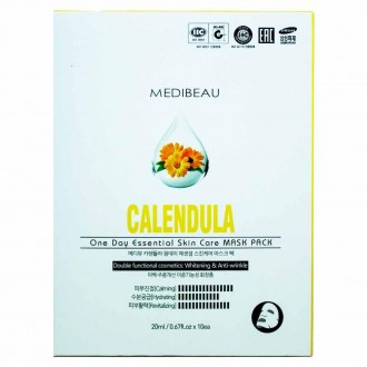 Mediview One Day Essential Skin Care Mask Pack 20ml-Calendula 10 tờ