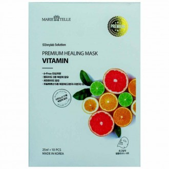 Marie & Tell Premium Healing Mask Pack 25ml 10 tờ - Vitamin