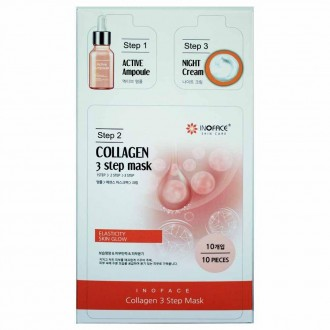 Innoface Collagen 3 STEP Mask Pack (tinh chất dạng kem gói mặt nạ dạng ống) (2054)