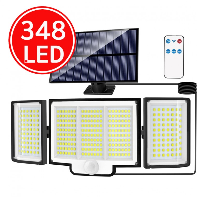 LifeN 348 lỗ bảng điều khiển có thể tháo rời có thể mở rộng cảm biến ánh sáng LED đèn sân vườn năng lượng mặt trời đèn đường đèn tường bên ngoài