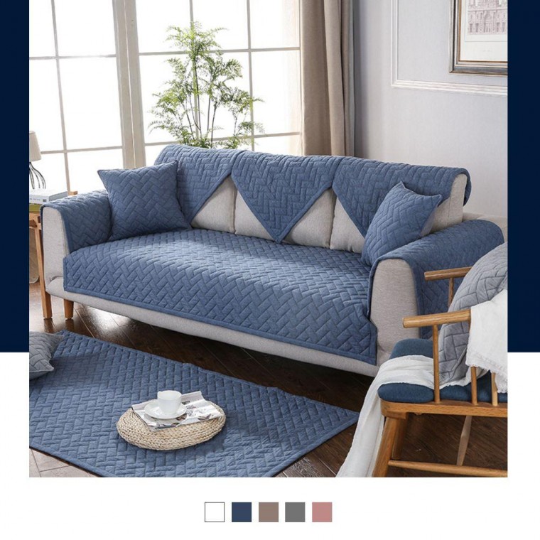 Thảm sofa cotton bốn mùa cotton nguyên chất đa năng 3 chỗ 4 chỗ