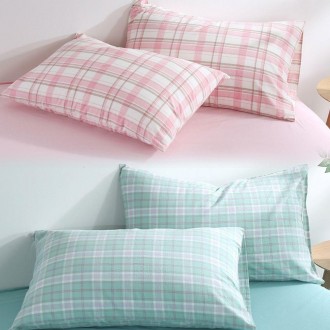 Đẹp kiểm tra nguyên chất gối cotton bìa gối lá 1P áo gối gối gối lớn 4060 gối lá ga