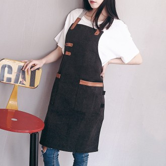 Western Washed Canvas Apron Beauty Camping Workshop Barista