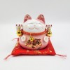 Heo đất Manekin Neko gốm sứ Nhật Bản (Hồng)