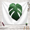 Monstera vải mù màn giá sách kệ sách poster lối vào cắm trại nửa rèm vải che cửa giữa