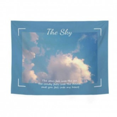 Sky Cloud Vải Màn Hình Màn Hình Kệ Sách Kệ Sách Poster Cắm Trại Lối Vào Nửa Màn Cửa Giữa Vải Màn Hình