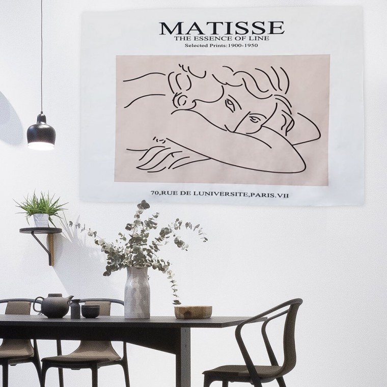 Poster vải khổ lớn Matisse Line Girl L