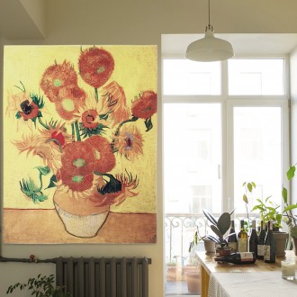 Poster vải Van Gogh Hoa hướng dương B L