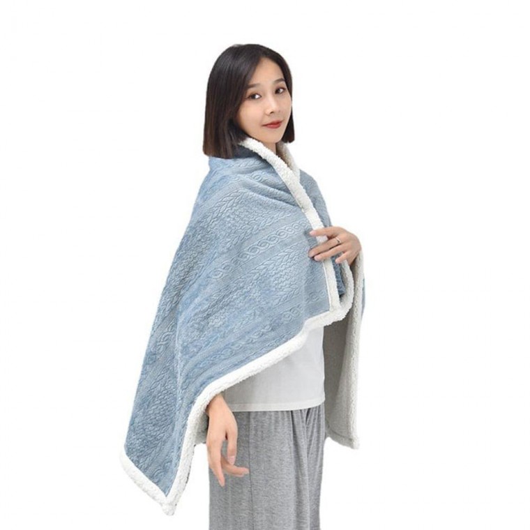 Chăn Lập Chăn Chụp Áo Chăn Xe Ô Tô Văn Phòng 100x150Cm Mini Ngủ Trưa Chăn Microfiber