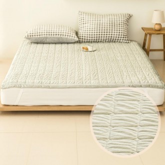 4 Màu 1 Dây Microfiber Chần Gòn Giường Miếng Lót Nệm Thảm Trải Sàn Thoải Mái Quilting Topper Chi Phòng Ngừa