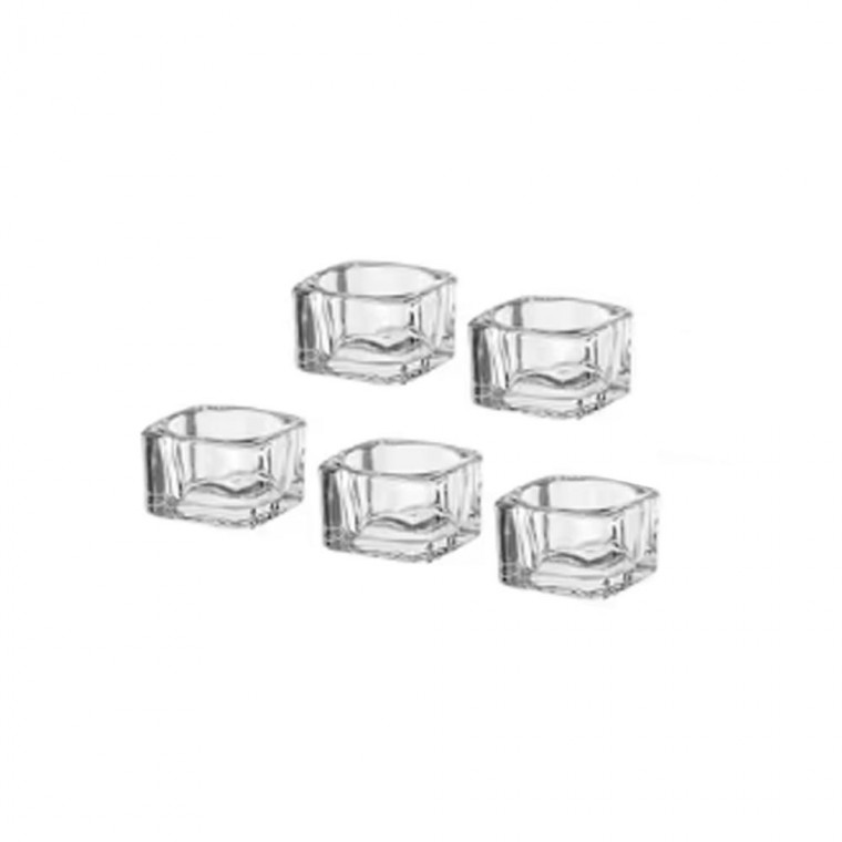 Chân nến mini IKEA GLASIG thủy tinh 5x5cm 5 chiếc