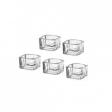 Chân nến mini IKEA GLASIG thủy tinh 5x5cm 5 chiếc