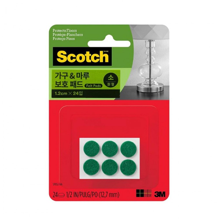 Tấm lót bảo vệ sàn & nội thất Scotch 3M tròn nhỏ 24 miếng