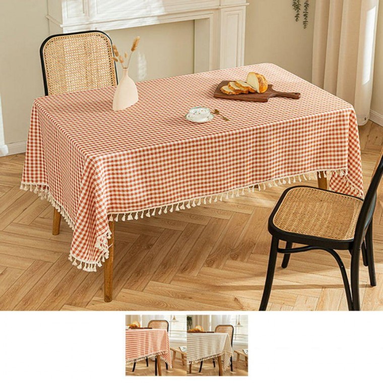 Khăn trải bàn Daily Check Hum Cafe Khăn trải bàn 90x90cm