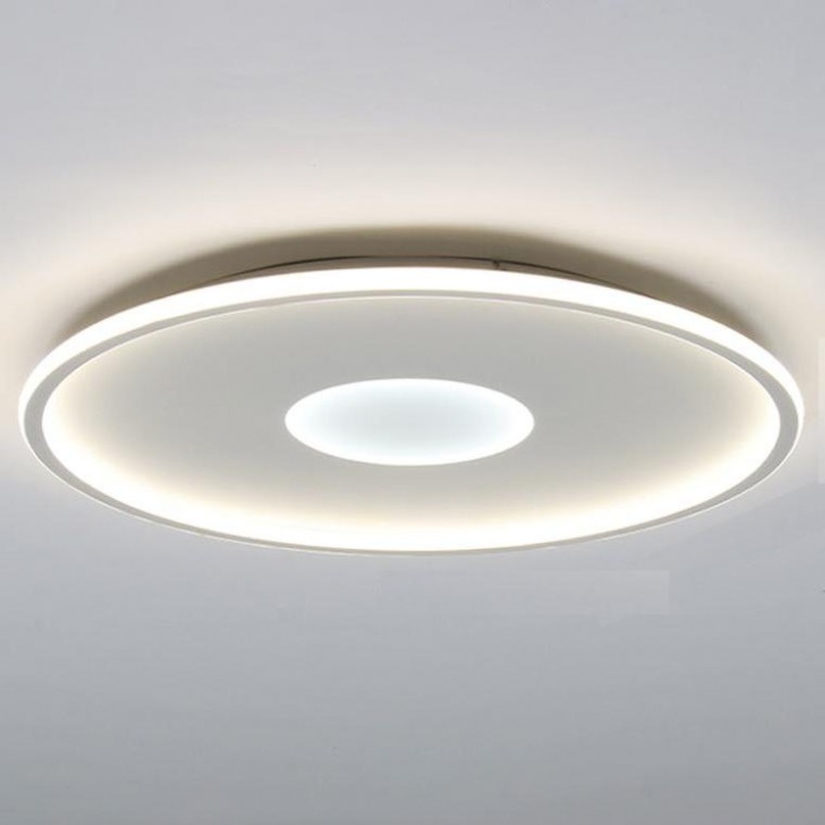 Đèn LED phòng tròn Eco Eluz Đèn phòng khách 100W chiếu sáng gián tiếp không nhấp nháy ánh sáng ban ngày ánh sáng huỳnh quang trắng