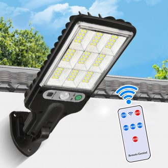 Đèn LED trắng phát hiện chuyển động Đèn tường chiếu sáng năng lượng mặt trời có điều khiển từ xa địa điểm cắm trại lối vào ngoài trời Đèn sân vườn chống nước