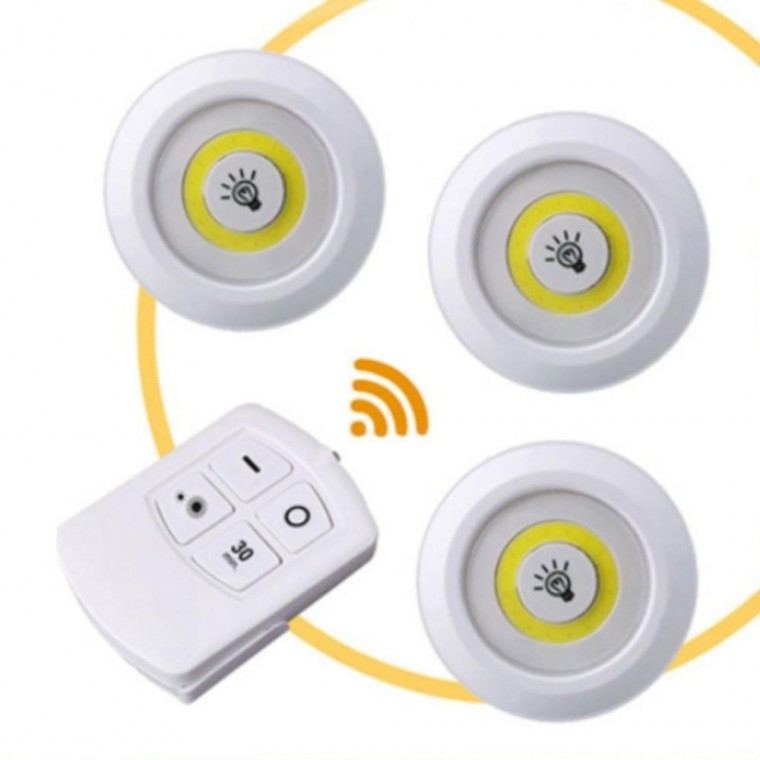 1 Bộ Keo Đèn LED Điều Khiển Từ Xa Ánh Sáng Đèn Phụ Trợ Đèn Tủ Quần Áo Đèn Phụ Trợ Đèn Góc Góc