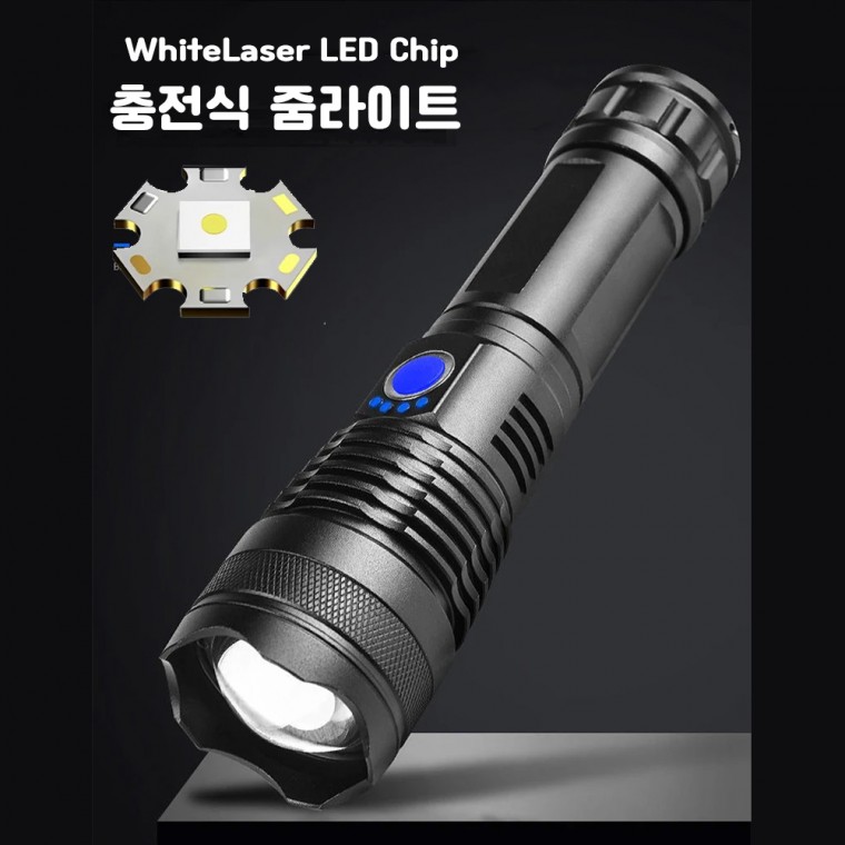 Đèn LED sạc zoom đi bộ đường dài cắm trại đèn pha tìm kiếm đèn pin đèn pin DJD15 bao gồm bộ chuyển đổi