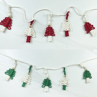 Bộ dụng cụ DIY làm vòng hoa Macrame cho cây thông Noel